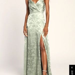 Lulus Sage Green Maxi Dress